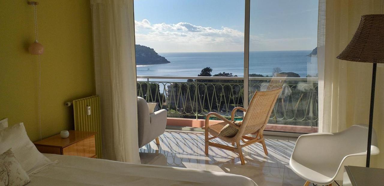 Vue Mer Exceptionnelle Entre Nice Et Monaco Villefranche-sur-Mer Exterior foto